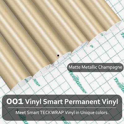 TECKWRAP Permanent Adhesive Vinyl for Craft Decal Projects 12 x 20ft,  Glossy Gold