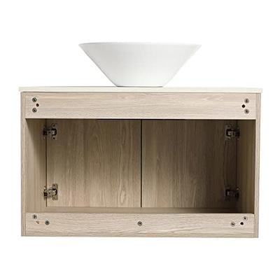  Sybrioka Bathroom Vanity with Ceramic Sink, 30 Floating Bathroom  Storage Cabinet Vanity Set, Modern Bath Cabinet with Adjustable Open Shelves  Wood Door White Basin, Oak : Tools & Home Improvement