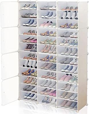 HOMICKER Shoe Storage,48 Pairs Shoe Rack Organizer for Closet Shoe Cabinet  with Door Shoe Shelves for Closet,Entryway,Hallway