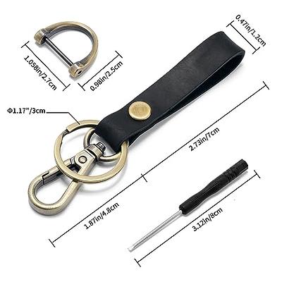 2 Pcs Zinc Keychain Clip Key Ring,Metal Carabiner Clips Keyring