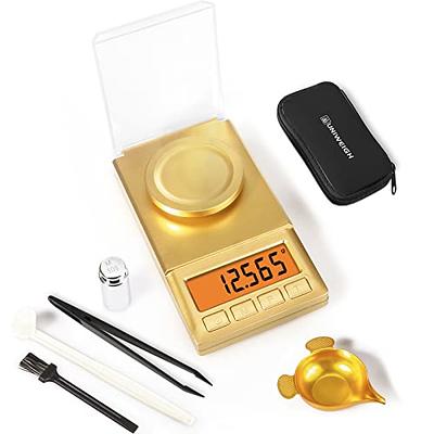 Milligram Scale, 50g/0.001g Digital Pocket Scale with LCD Backlit, Mini  Gram Scale with Calibration Weights Tweezers Weighing Pans for Powder