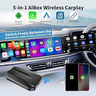 LERANDA Wireless Carplay Adapter with Netflix  TikTok Google Play,  Wireless Carplay&Android Auto Adapter for OEM Wired CarPlay Cars,  Plug&Play, MirrorLink, TF Card, 5GHz, No Delay - Yahoo Shopping
