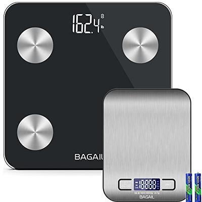 BAGAIL Basics Kitchen Scale +Smart Scale for Body Weight, Digital
