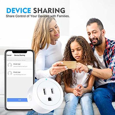 HAPYTHDA Smart Plug with Remote, 2.4GHz Wi-Fi & RF433 Wireless