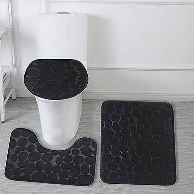 Black And White Bath Rug, Soft Non-slip Absorbent Bath Mat