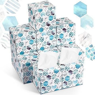 4 Pack Car Tissue Holder with Facial Tissues Bulk, Car Tissues