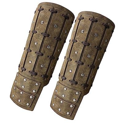 Steampunk Faux Leather Arm Bracers Arm And Knee Guards With Lace Up Design  For Cosplay Set Unisex Armor Bracer 212H From Hyf5456, $34.83