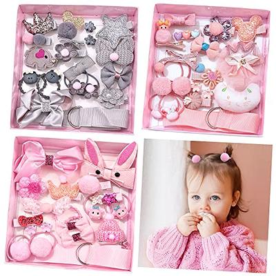 PADUKU Hair Accessories for Girls Hair Clips Including Jewelry Box Hair Stuff Hair Barrettes Hair Ties Hair Bows Teen Girl Gift Toys for Girls Age 3-12