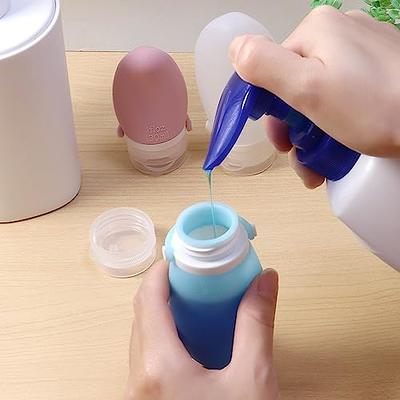 Travel Bottles Leak Proof,3 oz TSA Approved Silicone Squeezable, Refillable  Containers Set for Toiletries Shampoo Conditioner Lotion