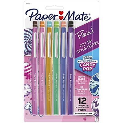 Paper Mate Flair Felt Tip Pens, Medium Point (0.7mm), Limited Edition Candy  Pop Pack, Assorted Colors, 12 Count - Yahoo Shopping