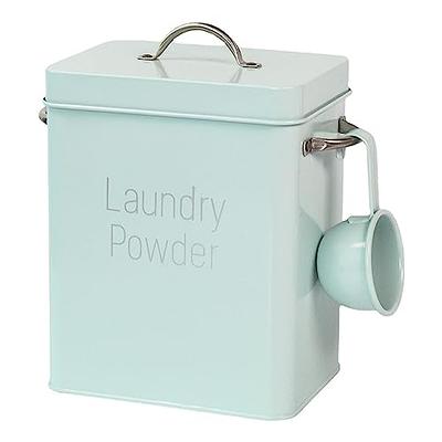 Homemaxs Laundry Detergent Dispenser Container Powder Storage Soap Box Tin Washing Softener Fabric Holder Canister Guest Bead, Size: 25x18cm