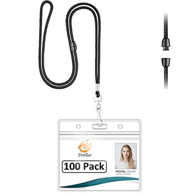 Resealable Badge Holders Combo Pack, 36 Lanyard, Vertical