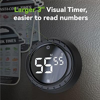 Digital Kitchen Timers, Visual timers Large LED Display Magnetic