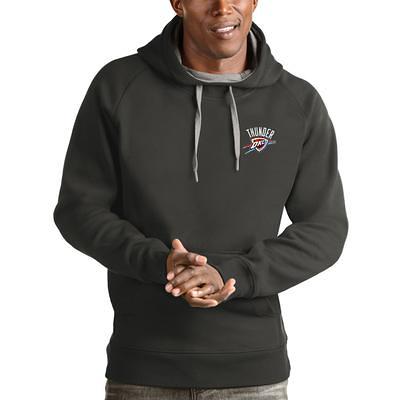 San Francisco 49ers Antigua Victory Pullover Hoodie - Heather Gray