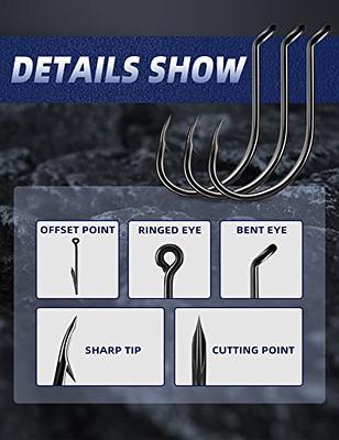 BLUEWING Bent Eye Offset Live Bait Hooks Fishing Hooks Cutting