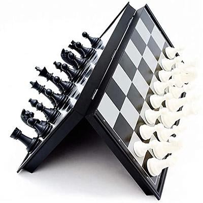 Oumoda 12.5 3 em 1 Magnetic Kids Chess Set w / Folding Case Chess