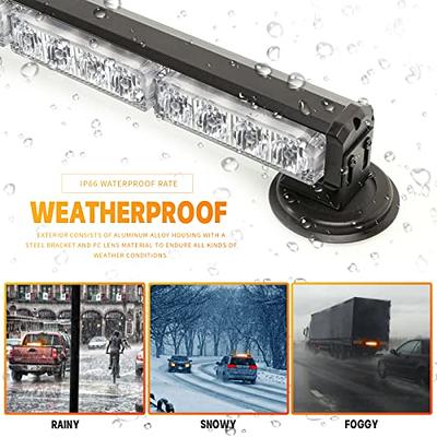 Gyrophare rotatif sans fil rouge et bleu Led Strobe Warning Light Roof Top  Plow Hazard Flash