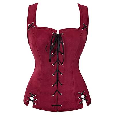 Women's Medieval Renaissance Costumes Pirate Corset Dress Women