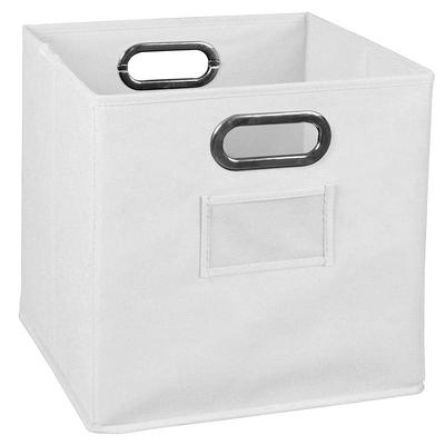 SULLIVANS 9 White Mesh Kitchen Storage Metal Bin (Set of 2