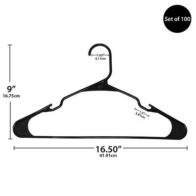 Mainstays Plastic Notched Adult Hangers for Any Clothing Type, Arctic White 100  Count - Yahoo Shopping