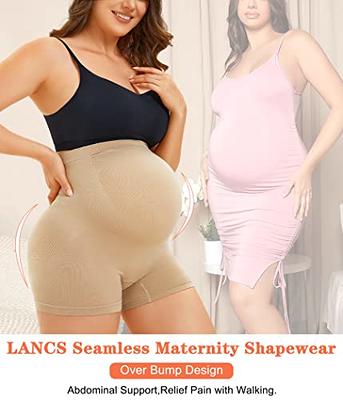 LANCS Maternity Shorts Shapewear Pregnancy Panties High Waist