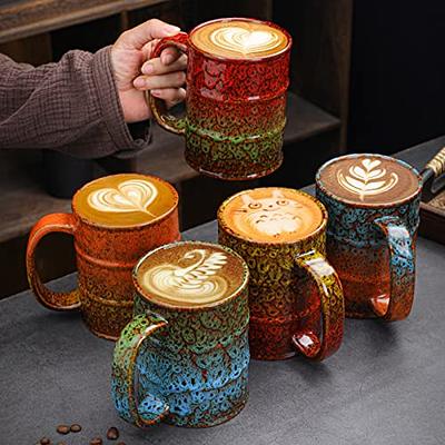 Joeyan Glass Coffee Mugs Cappuccino Latte Cups Tea