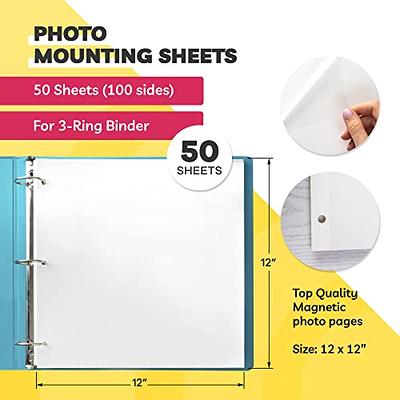 Photo Album Pages for 3 Ring Binder (50 Count) - Photo Pages for 3