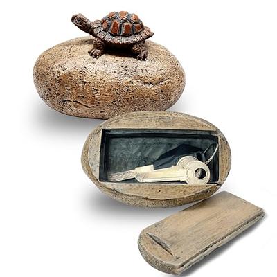 Katzco Hide a Spare Key Fake Rock - 2 Pack, Gray Camouflage Stone Diversion  Safe Looks and