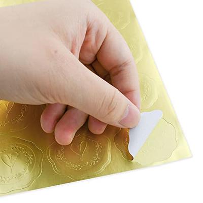 300 Pieces Gold Heart Stickers Envelope Seals Self-Adhesive Embossed  Envelopes Seal Stickers for Wedding Invitations Greeting Cards Party Favors  Gift