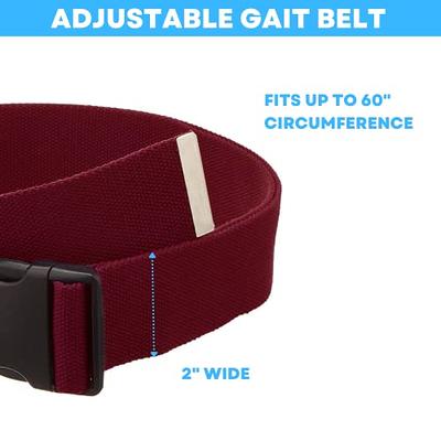 Secure Quick Release Transfer Gait Belt - 60 inch - Black - One Year Warranty