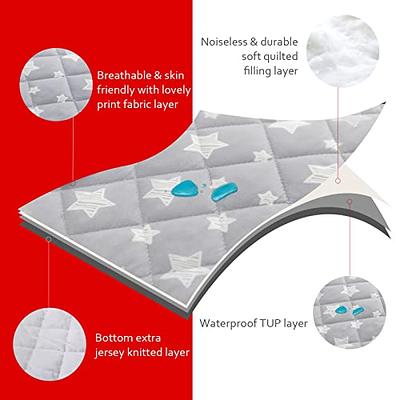 Mattress Protector for Pack N Play Waterproof, Premium Quilted Pack N Play Sheets/Playard Sheet Cover 39 x 27 Fits for Baby Foldable and Playard