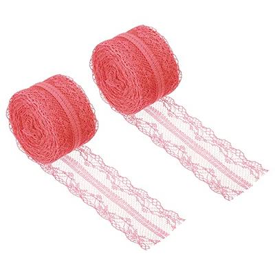Pink Burlap Ribbon 2 Inch 2 Rolls 20 Yards Unwired Rustic Jute Ribbon for  Crafts, Mason Jars, Weddings, Party Decoration; by Mandala Crafts 