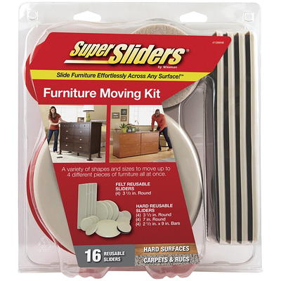 Super Sliders 1 Round Self Stick Felt Furniture Pads for Hardwood Brown