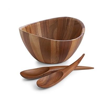 Acacia Wooden Salad Bowl Set, Large wooden salad bowl, Salad