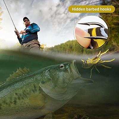  Soft Spider Bait, Bass Fishing Lure, Lifelike Skin Pattern,  Bionic Weedless Strong Plastic Body, Mustad Hooks, for Bass Snakehead Pike  Trout, 2.8in/ 0.23oz, 5 pcs (A (2.8in, 0.23oz)) : Sports