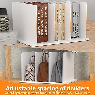 Purse Organizer for Closet Adjustable Clear Shelf Dividers Purse