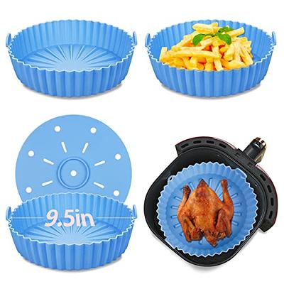 3 in 1air fryer silicone liners,8.5 in silicone air fryer liners,food grade  safety air fryer liners silicone,air fryer liners reusable,For air fryer  liners over 5 quarts(blue) - Yahoo Shopping