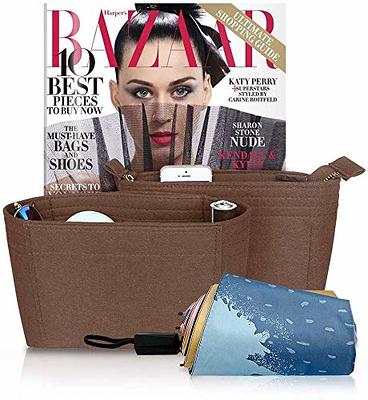  HyFanStr Felt Insert Bag Organizer with Zipper, Small Handbag  Purse Organizer Tote Liner Pouch for Women, 2 Pcs Set Beige : Clothing,  Shoes & Jewelry