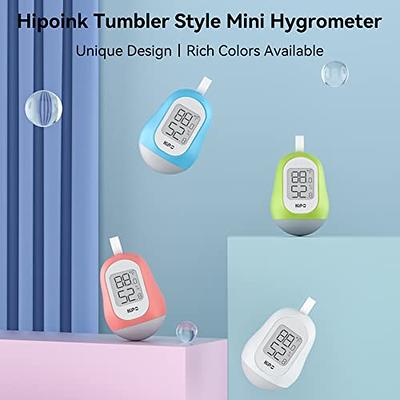 Cute Electronic Thermometer Hygrometer Monitor Indoor Small Room Thermometer  Gauge for Home Room(Blue) 