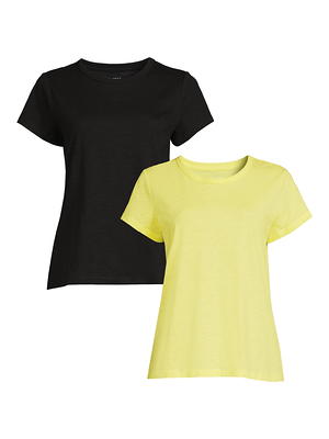 Time and Tru Women's Short Sleeve Crewneck Tee, 2-Pack