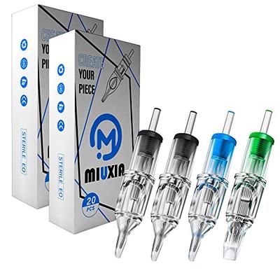 Wormhole Tattoo 20Pcs Tattoo Cartridge Needles #10 Magnum Tattoo Pen