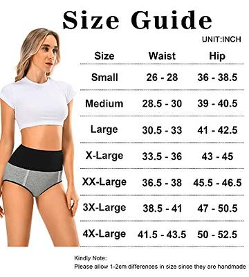 MISSWHO Cotton Plus Size High Waisted Underwear Tummy Control