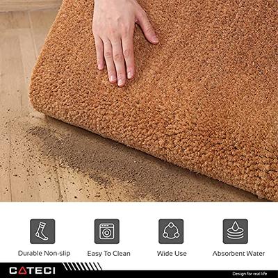 Gorilla Grip Memory Foam Bath Rug, 30x20, Thick Soft Striped Bathroom Mat,  Absorbent Decorative Mats, Machine