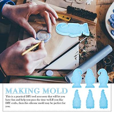 6Pcs resin keychain molds Diy Epoxy Earring Pendant Silicone Key Chain  Molds