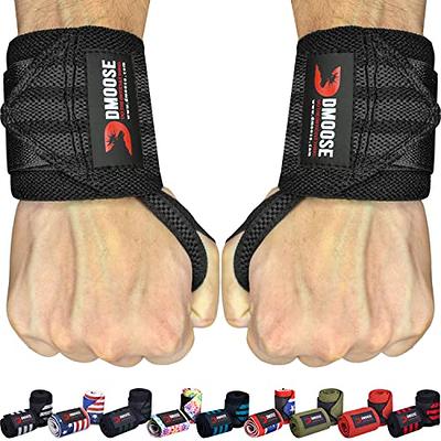 DMoose workout wrist wraps for men 12 and 18 Inches Thumb Loops with Wrist  Support for Workouts Powerlifting Wrist Straps for Weight Lifting Men and  Women American - Yahoo Shopping