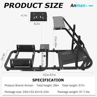 Anman PRO Racing Simulator Cockpit with TV Stand fit for PC PS4