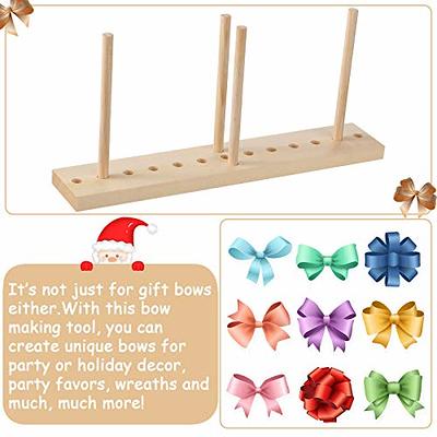 Bow Maker for Ribbon, Holiday Wreaths,Wooden Wreath Bow Maker Tool for  Christmas Creating Gift Bows, Party Decorations, Hair Bows, Corsages,  Holiday Wreaths, Various Crafts 