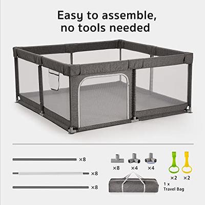 Baby Playpen, 71 x 59 Inches Large Playpen for Babies and Toddlers, Extra  Safe with Anti-Collision Foam Playpens for Babies, Indoor & Outdoor Playard