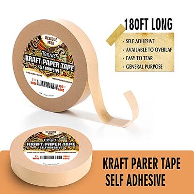 TSSART Self Adhesive Kraft Paper Tape - Brown Packing Tape Frame Backing  Tape with Oxidation Resistance for Picture Framing, Masking, Sealing and  Packaging Use - 1inch Wide 180FT Long - Yahoo Shopping