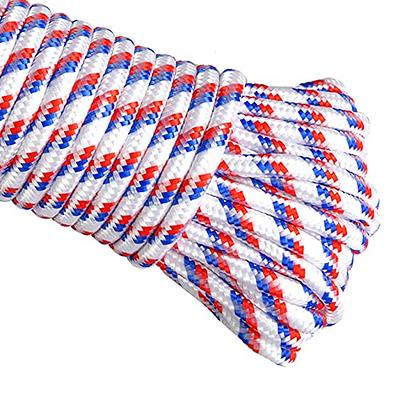 MetaKit 100 ft. Diamond Braided Polypropylene Rope 1/4 Inch Utility Rope  for Flag Pole Tie Pull Knot Camping Indoor Outdoor Use (White) - Yahoo  Shopping